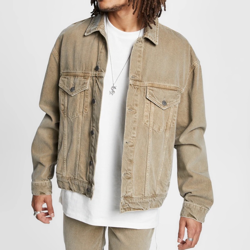 Ksubi Oh G Denim Jacket Khaki Kush